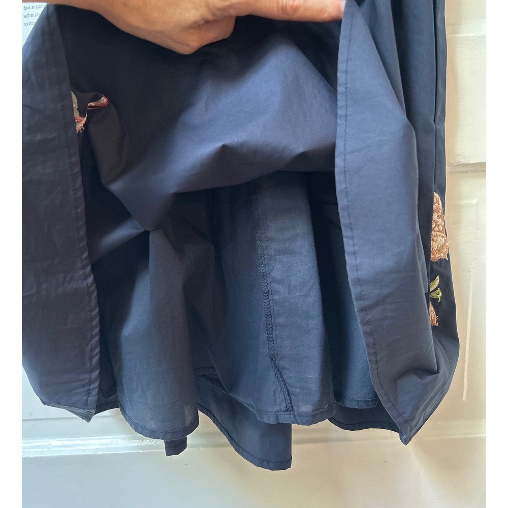 Ciebon Fit and Flare Navy Blue Embroidered Dress XS NEW! $145 - Picture 15 of 16